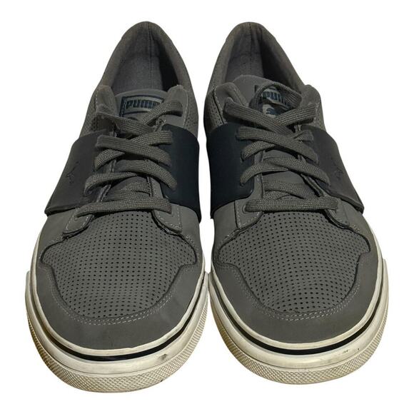 Puma Sportlifestyle Gray Casual Sneakers Men's Size 13 Perforated Leather - Picture 3 of 8